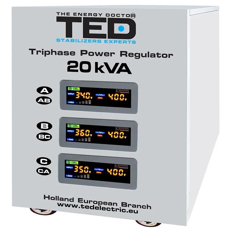 Stabilizator tensiune trifazat servo 20 kVA