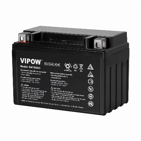 Acumulator VIPOW tip MC pentru motociclete 12 V 9 Ah