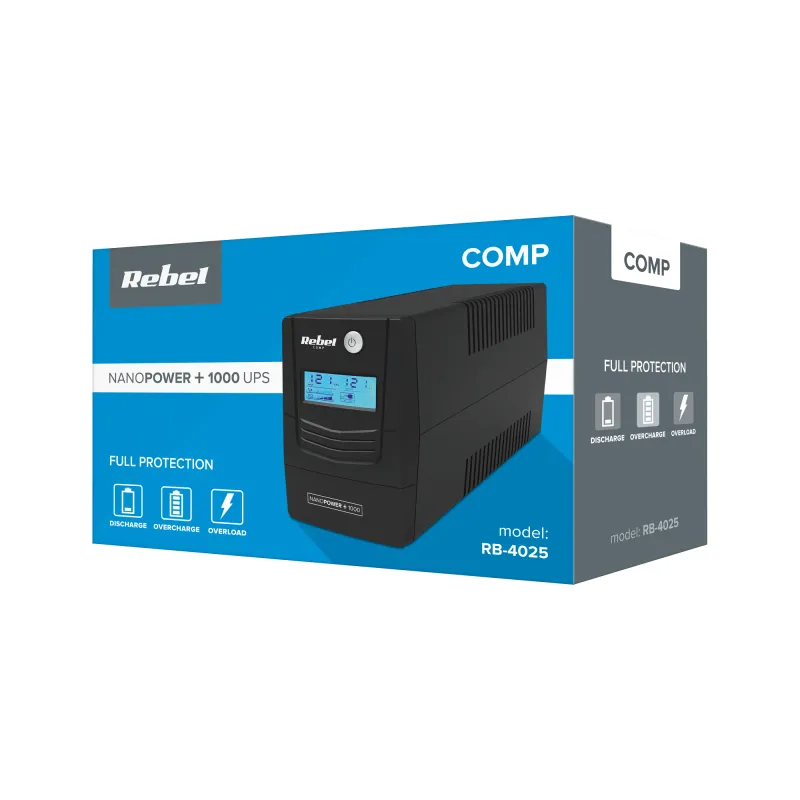UPS offline Rebel Nanopower Plus 1000 (1000 VA / 600 W)