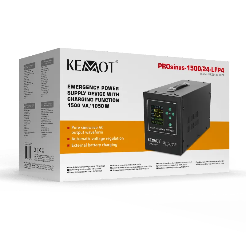 Sursa de alimentare neintreruptibila KEMOT PROsinus-1500/24-LFP4 1500 VA / 1050 W 24 V