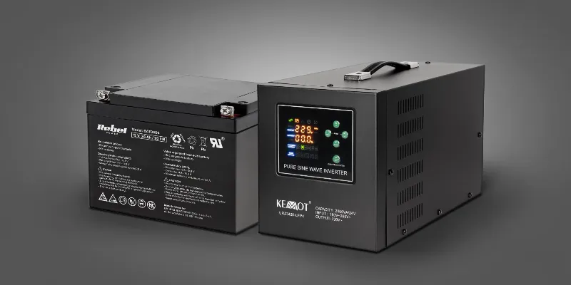 UPS centrala KEMOT PROsinus-2000/24-LFP4, 2000 VA / 1400 W, 24 V DC