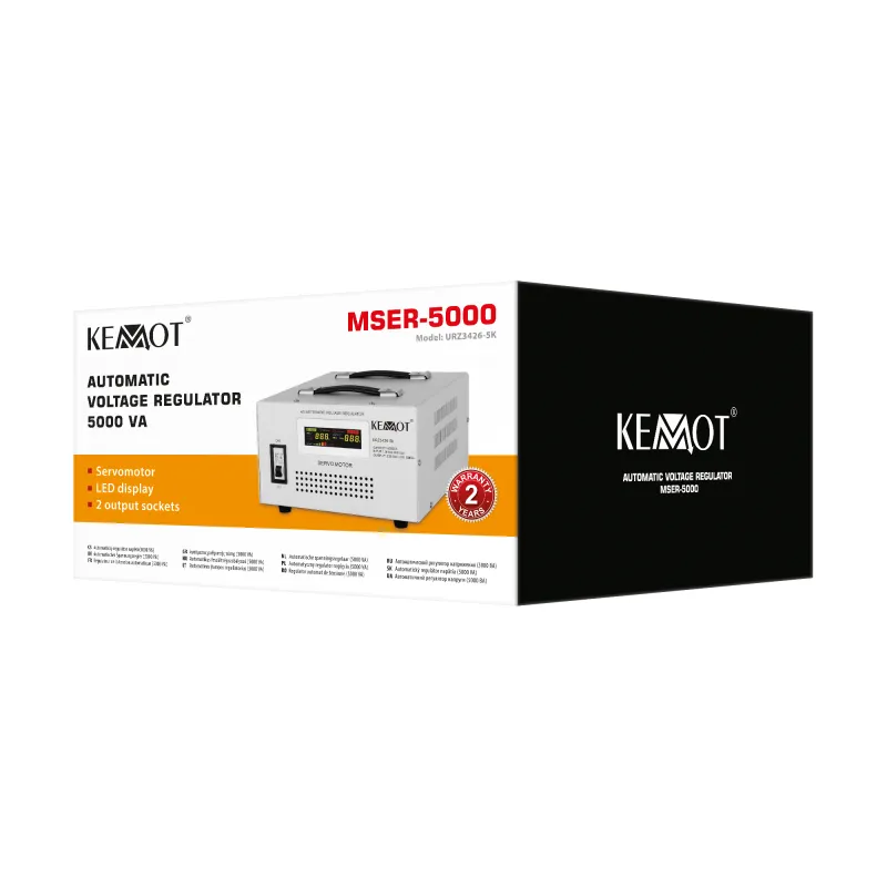 Stabilizator automat de tensiune Kemot MSER-5000 (URZ3426-5K), 5000 VA, servomotor