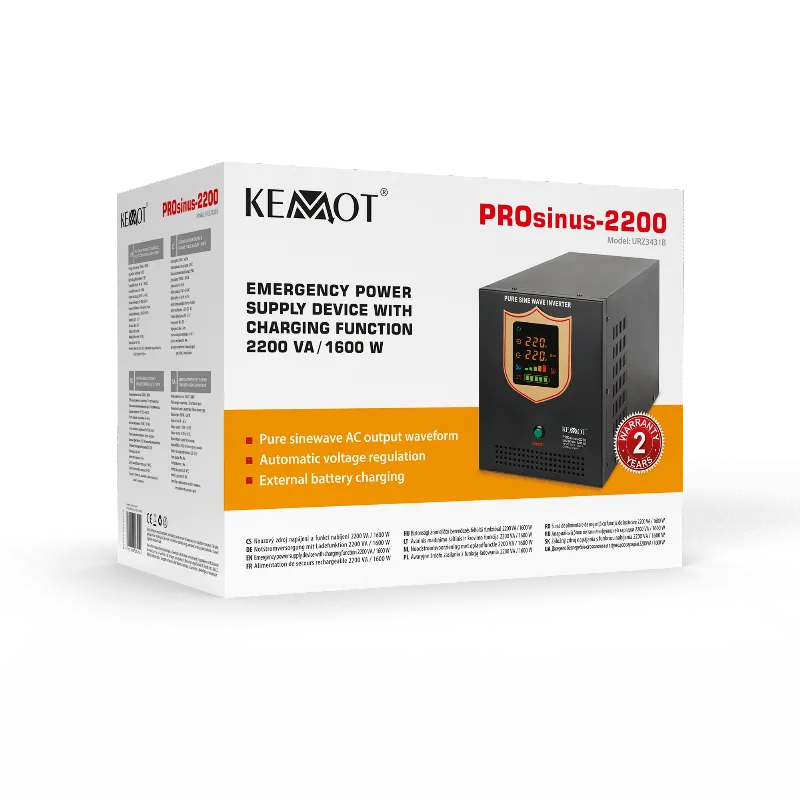 UPS Centrale Sinus Pur 2200VA 1600W 12V Kemot
