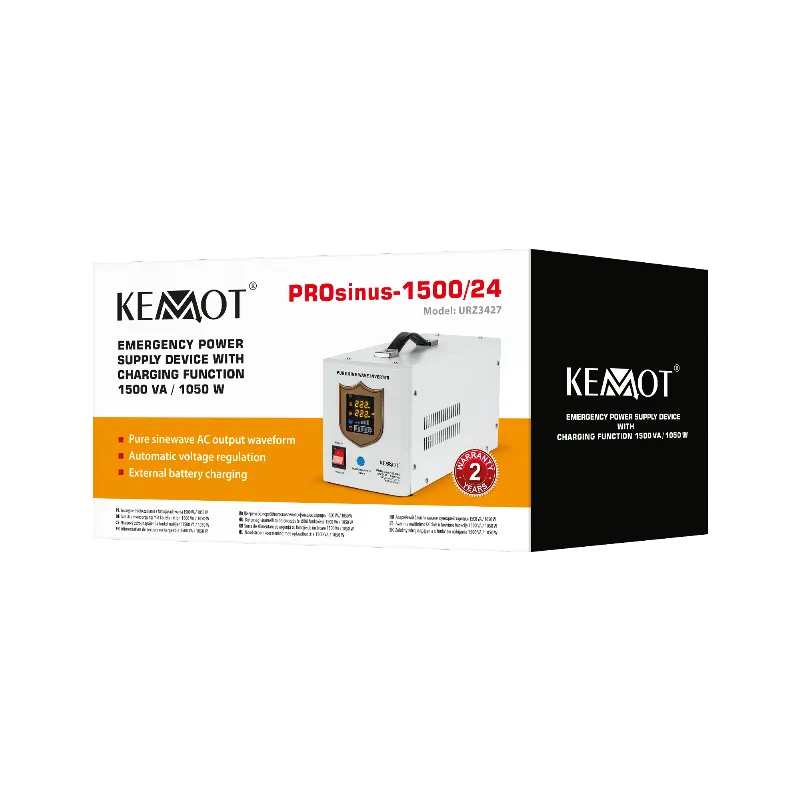 Sursa de alimentare neintreruptibila KEMOT PROsinus-1500/24, 24V, 230V, 1500VA/1050W