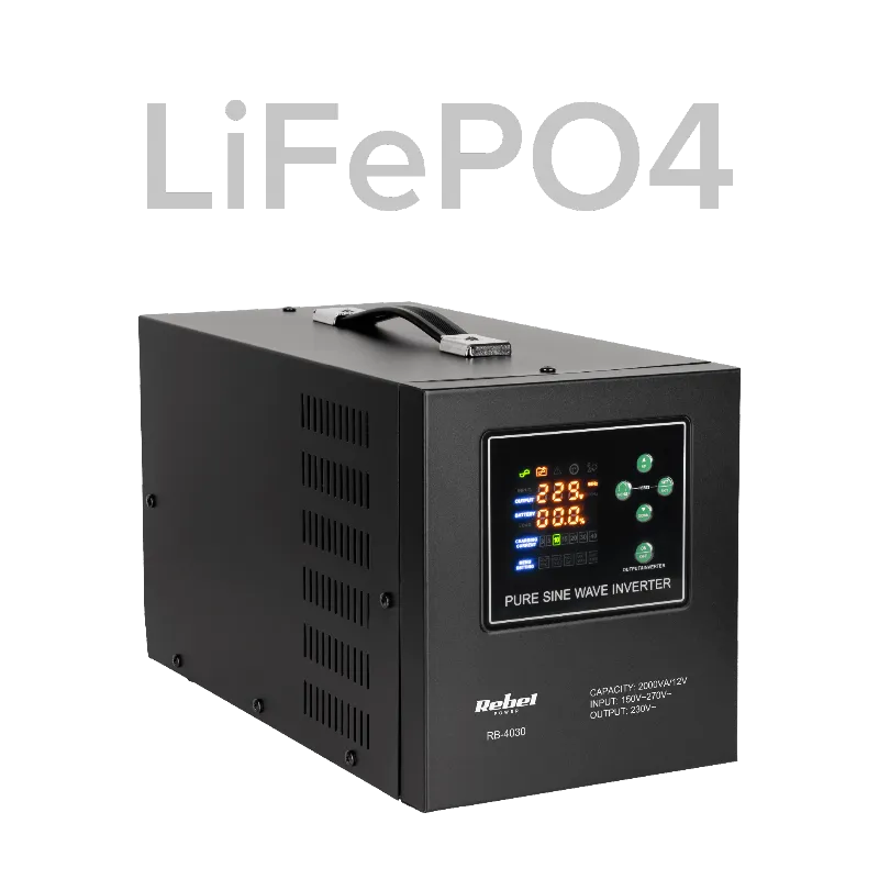 UPS Centrale Sinus Pur 2000VA 1200W 12V LIFEPO4 Rebel