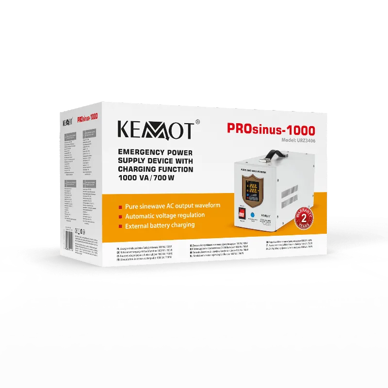 UPS Kemot PROsinus-1000, 1000 VA / 700 W, 12 V, sinusoida pura