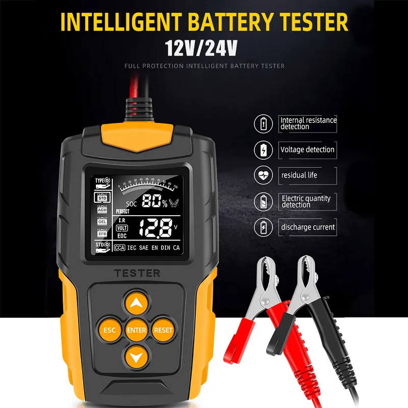 Tester digital pentru acumulatori 12 V/24 V Eurokomp E6150