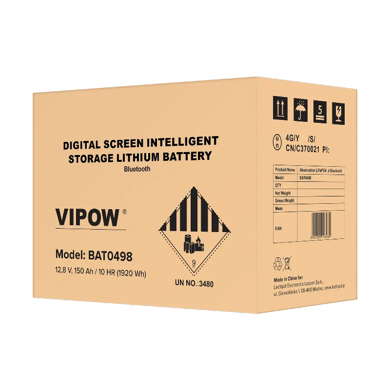 Acumulator LIFEPO4 12V 150AH Bluetooth Vipow