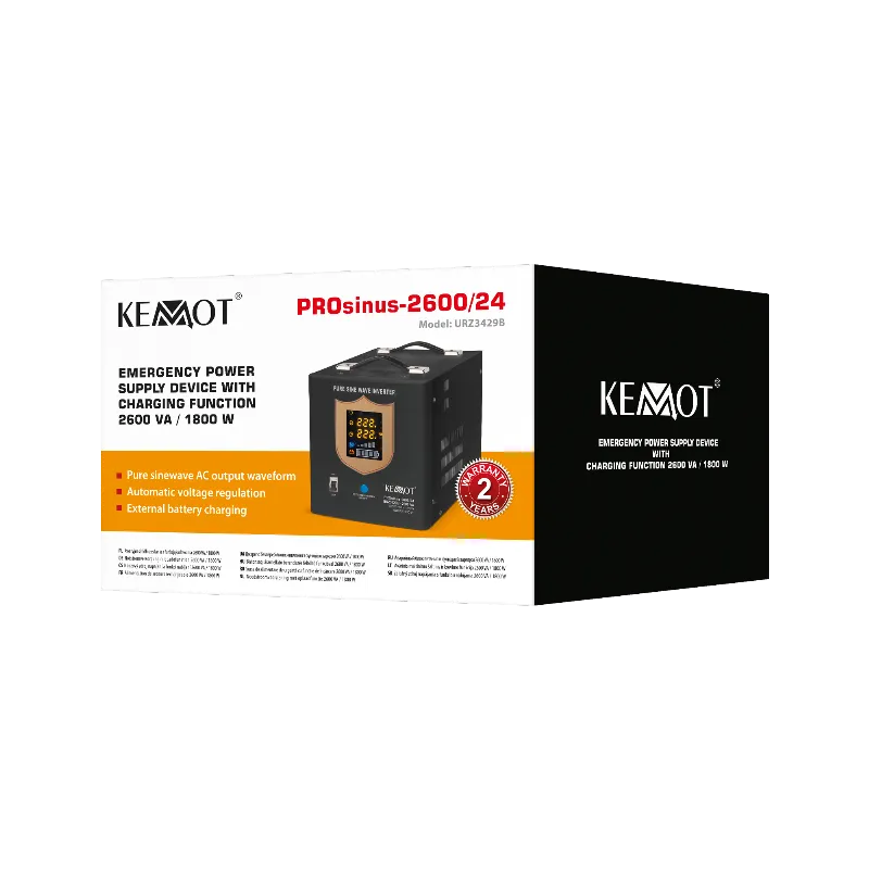 UPS Centrale Sinus Pur 2600VA 1800W 24V Kemot