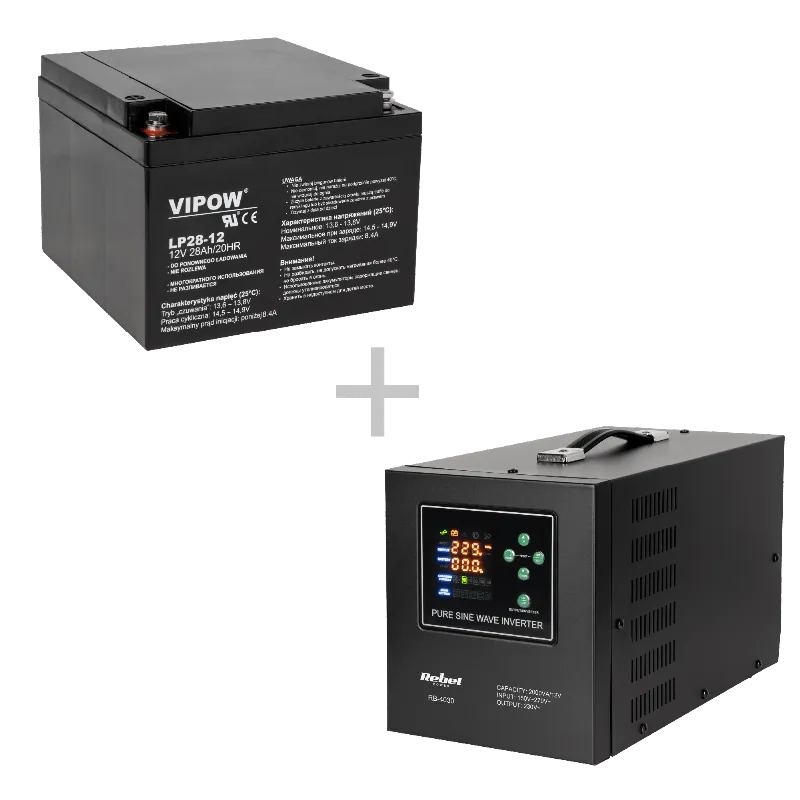 UPS Centrale Sinus Pur 2000VA 1200W 12V LIFEPO4 Rebel