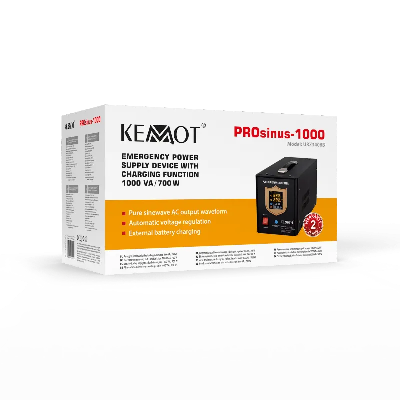 UPS KEMOT PROsinus-1000 1000VA/700W 12V pentru centrale termice
