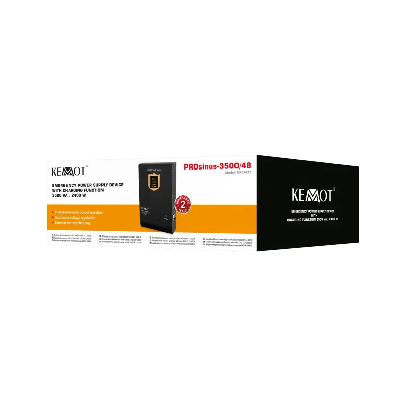 UPS centrala KEMOT PROsinus-3500/48, 3500 VA/2400 W, 48 V DC, montaj pe perete