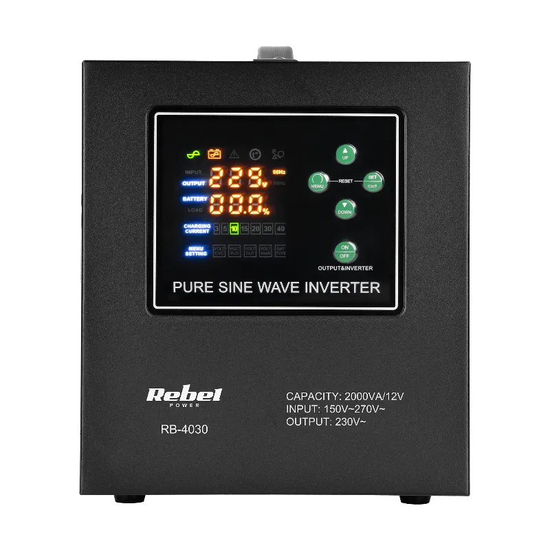 UPS Centrale Sinus Pur 2000VA 1200W 12V LIFEPO4 Rebel