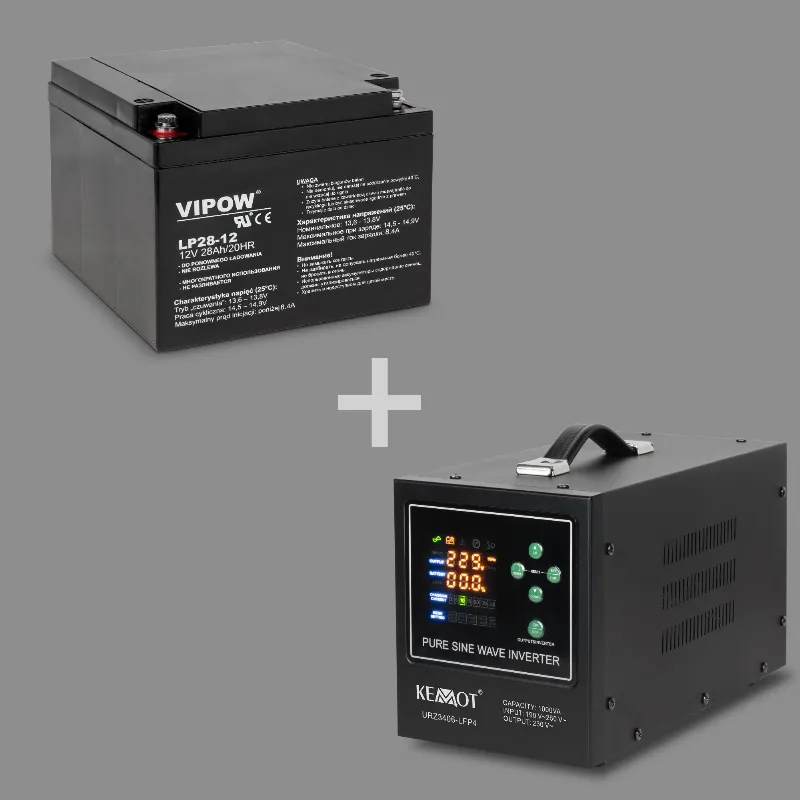 UPS pentru centrale termice KEMOT PROsinus-1000-LFP4, 1000VA/700W, 12V