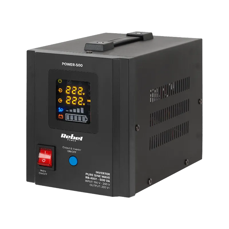 Rebel POWER-500 UPS pentru centrale termice 500 VA / 300 W, 12 V, sinusoida pura